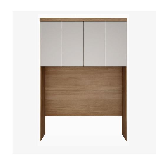 Imagem de Modulo Aéreo Safira Casal em MDF com 4 Portas Clic Móveis