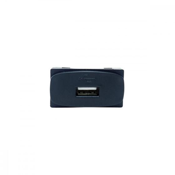 Imagem de Modulo Alumbra Gracia 1 Tomada 1 Usb 2A Preto Bivolt 85372