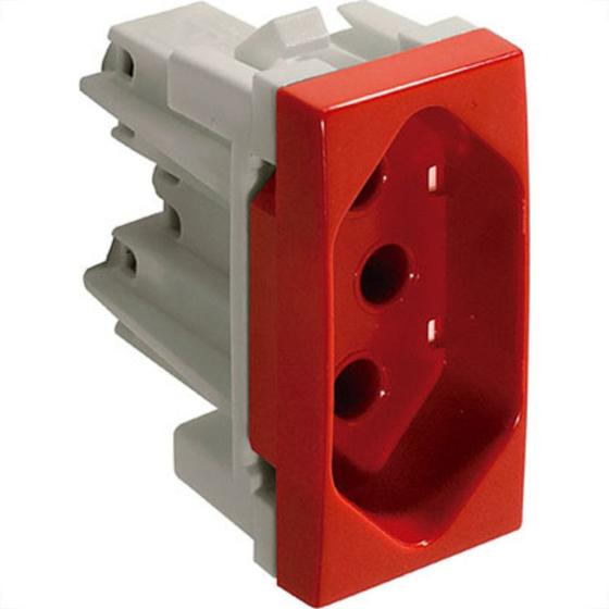 Imagem de Modulo Alumbra Inova Pro Tomada  20A Vermelho Branco