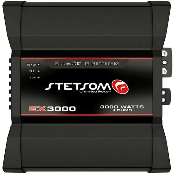 Imagem de Módulo Amplificador Digital Stetsom EX3000 Black 3000 Watts Rms 1 Canal - 4 Ohms