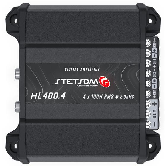 Imagem de Módulo Amplificador Digital Stetsom Hl400.4 4 Canais 400W RMS 2 Ohms