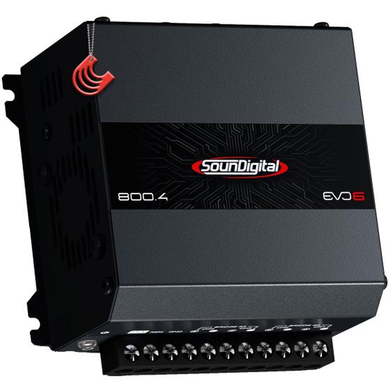 Imagem de Módulo Amplificador Potência 800w 4 e 2 canais 4 ohm SounDigital 800.4 EVO6