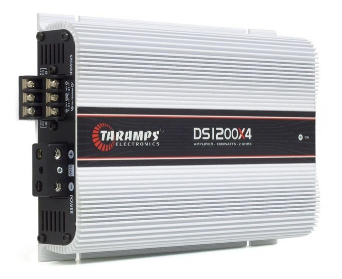 Imagem de modulo amplificador potencia taramps ds1200 1200x4 4 canais 1200 watts rms 2 ohm para som automotivo