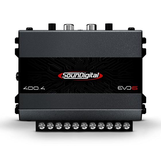 Imagem de Módulo Amplificador Soundigital SD 400.4 EVO6 400W RMS 4 Canais 4 Ohms