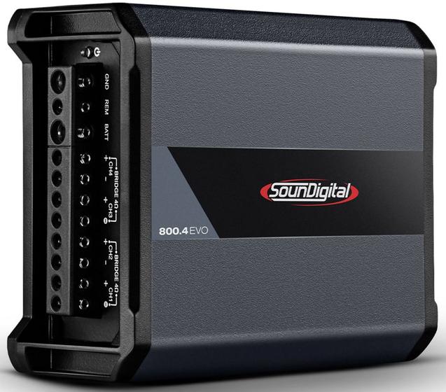 Modulo Amplificador Soundigital Sd800.4 Evo 4.04 Ohm 800.4 Menor preço em Modulo Amplificador Soundigital Sd800.4 Evo 4.04 Ohm 800.4