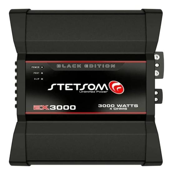 Imagem de Módulo Amplificador Stetsom Ex3000 Black Edition 4 Ohms 3000W Rms 1 Canal Export Line