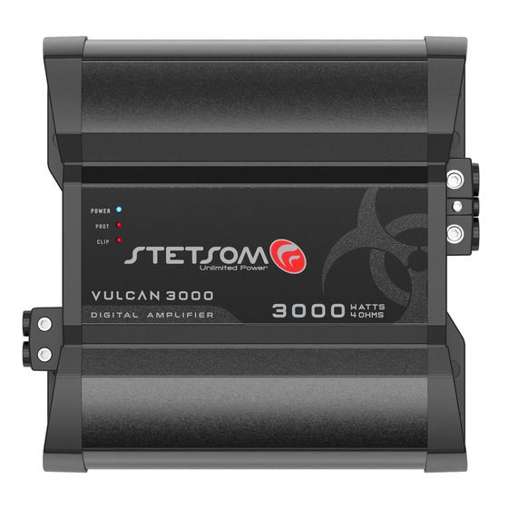 Imagem de Módulo Amplificador Stetsom Vulcan 3000 1 Canal 3000W RMS 4 Ohms Som Automotivo