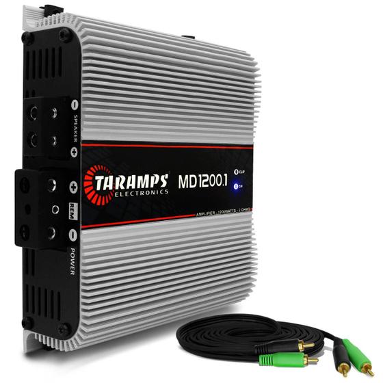 Imagem de Módulo Amplificador Taramps 1200.1 1200W RMS 1 Canal 2 Ohms Classe D + Cabo RCA 4mm 5m