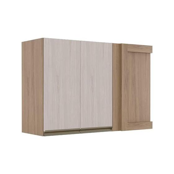 Imagem de Módulo Armário Aéreo 68x100 Canto Reto Esquerdo 100% MDF Cozinha Modulada Gold Robel Hanover/Aspen