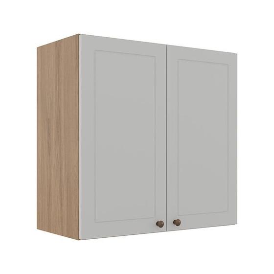 Imagem de Módulo Armário Aéreo 68x70 2 Portas 100% MDF Cozinha Modulada Provence Robel Hanover/Fendi