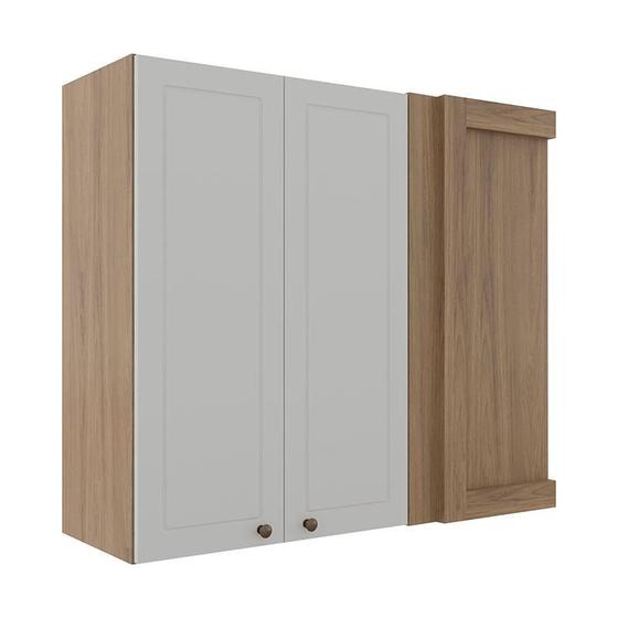 Imagem de Módulo Armário Aéreo Canto Reto Esquerdo 88x100 100% MDF Cozinha Modulada Provence Robel Hanover/Fendi