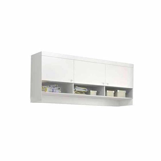 Modulo Armário Aéreo Eloisa 3 Portas c/ Nicho Decorativo para Quarto de Bebê Infantil Menor preço em Modulo Armário Aéreo Eloisa 3 Portas c/ Nicho Decorativo para Quarto de Bebê Infantil