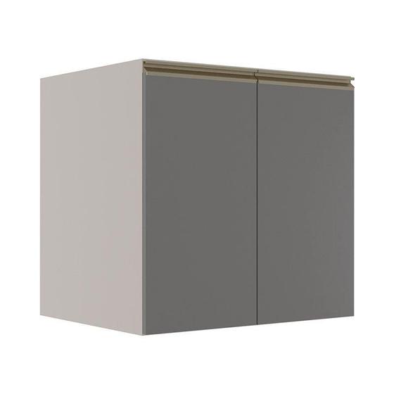 Imagem de Módulo Balcão 70cm 2 Portas 100% MDF Cozinha Modulada Gold Robel Fendi/Cinza