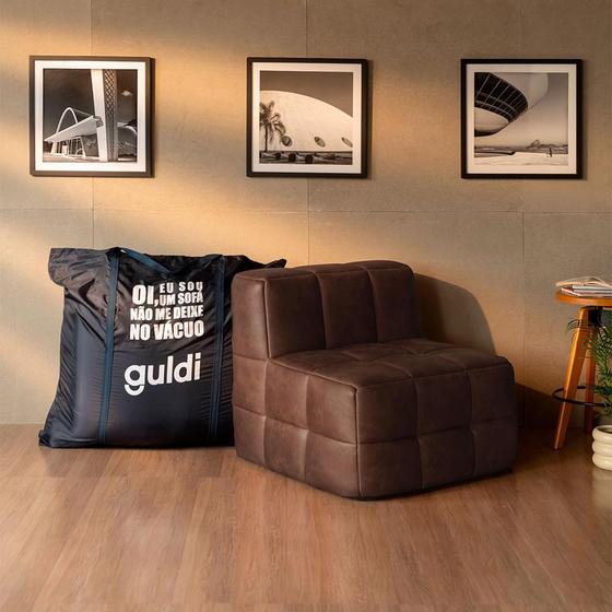 Imagem de Módulo Central Sofá Guldi Popup material sintético Café
