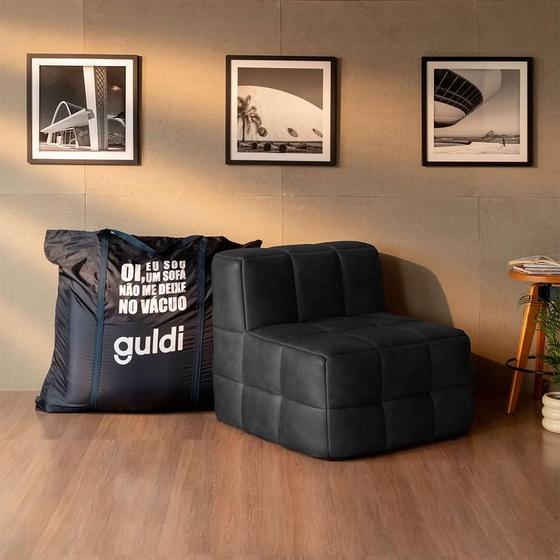 Imagem de Módulo Central Sofá Guldi Popup material sintético Preto