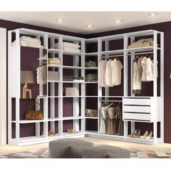 Imagem de Módulo Closet com Espelho 2 Portas 3 Gavetas