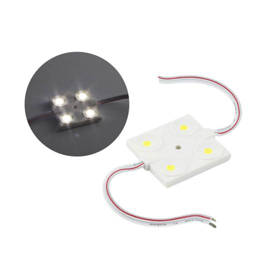 Módulo com 4 Leds Alto Brilho 12v Ip65 5050 Branco GREEN Painel