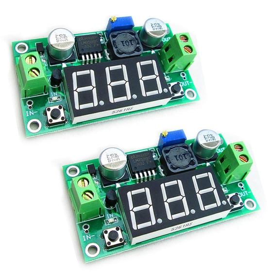 Imagem de Módulo Conversor de Energia HiletGo LM2596 (2 Unidades) com Voltímetro LED