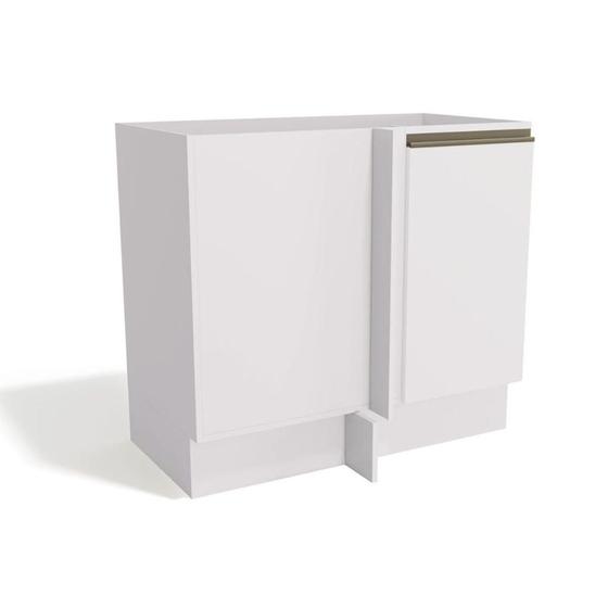 Imagem de Módulo Cozinha Kappesberg Maxxi Balcão G748 Canto Reto 1 Porta s/ Tampo 98cm Branco-Kappesberg