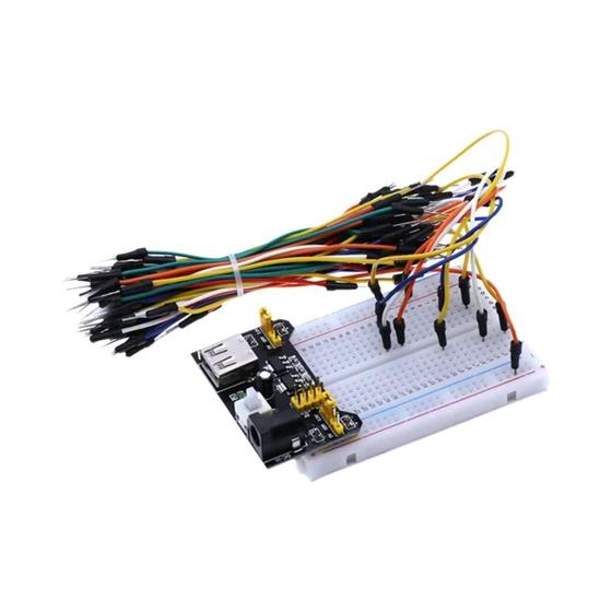 Imagem de Módulo De Alimentação De Placa De Ensaio 3.3V 5V MB102 Kit Arduino De 830 Pontos Com 65 Fios De