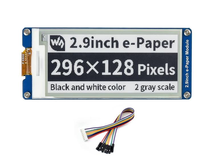 Imagem de Módulo de Exibição e-Paper Waveshare 2,9" - Resolução 296x128
