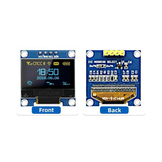 Imagem de Módulo De Exibição OLED De 128x64 Pixels Tela I2C SSD1306 De 0,96 Polegadas Para Arduino Raspberry