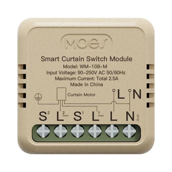 Imagem de Módulo De Interruptor De Cortina Smart WiFi ZigBee Mini Controle Remoto Por App Funciona Com Alexa