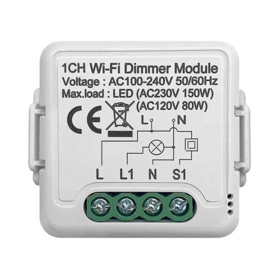 Imagem de Módulo De Interruptor Dimmer Inteligente 10A Tuya Wifi Controle De 2 Vias Interruptor De Luz