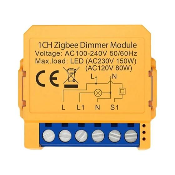 Imagem de Módulo De Interruptor Dimmer Inteligente ZigBee DIY Breaker 1/2 Way Control Luz Regulável Funciona