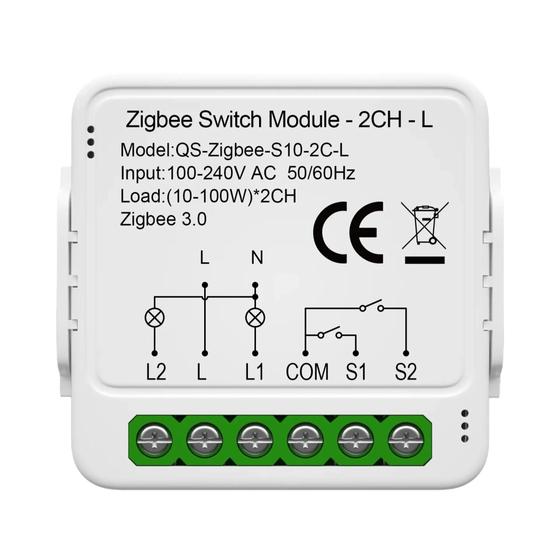 Imagem de Módulo De Interruptor Mini Inteligente Zigbee Tuya Sem Fio Neutro Necessário Compatível Com Alexa