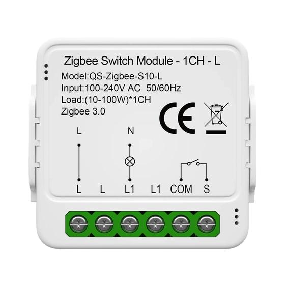 Imagem de Módulo De Interruptor Mini Inteligente Zigbee Tuya Sem Fio Neutro Necessário Compatível Com Alexa