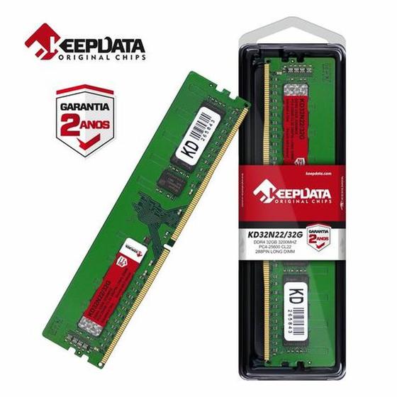 Imagem de Módulo de Memória RAM DDR4 32GB 3200MHz - Marca Keepdata (KD32N22)