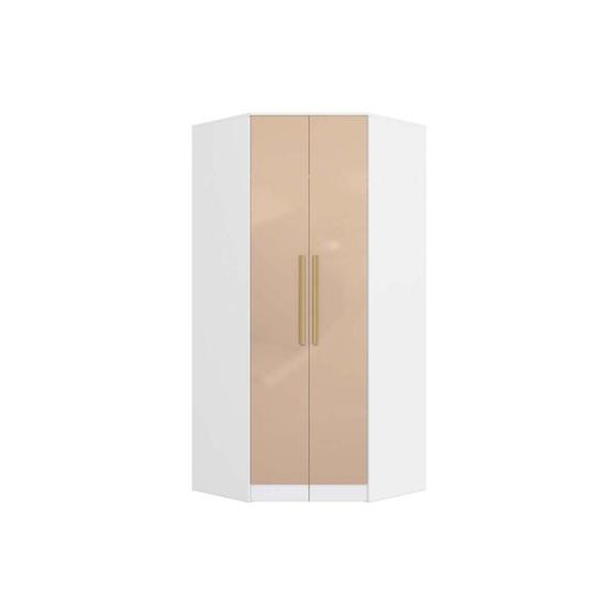 Imagem de Módulo de Quarto Casal Closet de Canto Oblíquo Adapt N531 c/ 2 Portas Nogueira/Macadamia - Kappesberg