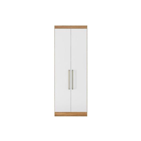 Imagem de Módulo de Quarto Guarda Roupa Módena 72200 c/ 2 Portas Amendola/Branco - Demóbile