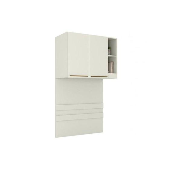 Imagem de Módulo de Quarto Solteiro Armário Ponte Aéreo MC12 Seletto c/ 2 Portas e 2 Nichos Areia - Henn