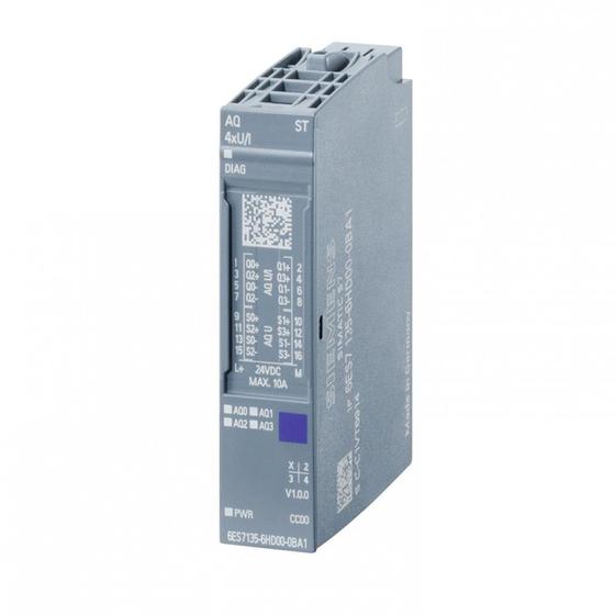 Imagem de Módulo De Saída Analógico ET 200SP AQ 4X Standard U/I  6ES71356HD000BA1 - Siemens