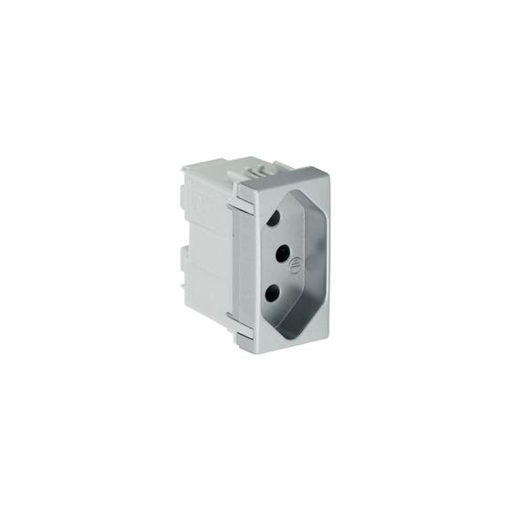 Imagem de Modulo de Tomada 2P+T 20A 250v Simon Aluminio Fosco 30 30427-34