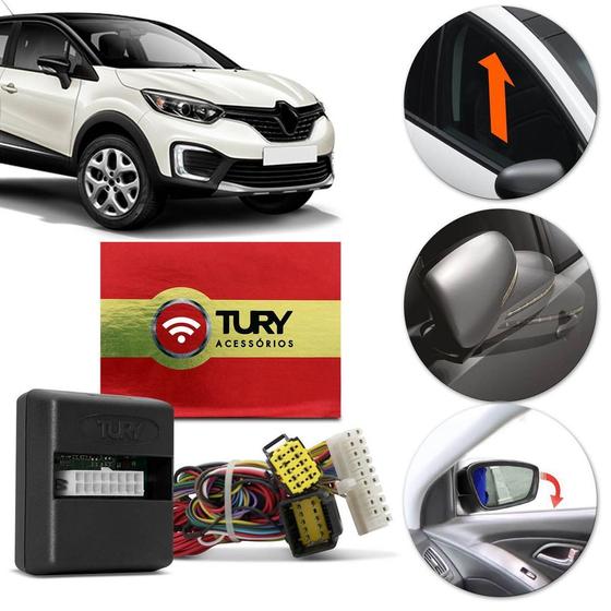Imagem de Modulo de Vidro Renault Captur 2017 em diante Tury com Anti-esmagamento PARK5.3.7CP - Fechamento/Rebatimento/Tilt Down