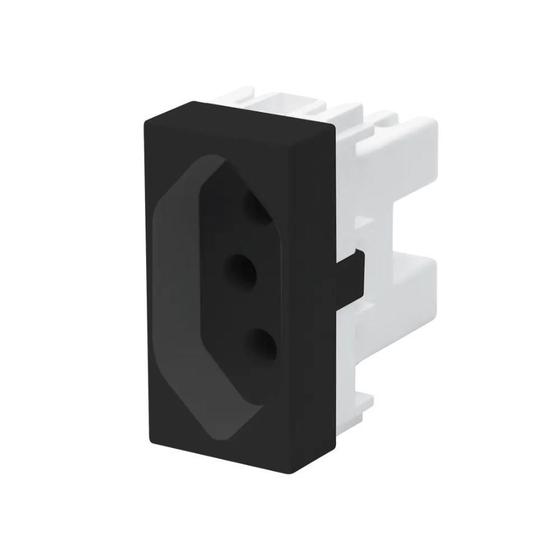 Imagem de Módulo Fame Habitat Black - Tomada 2P+T 20A~250V