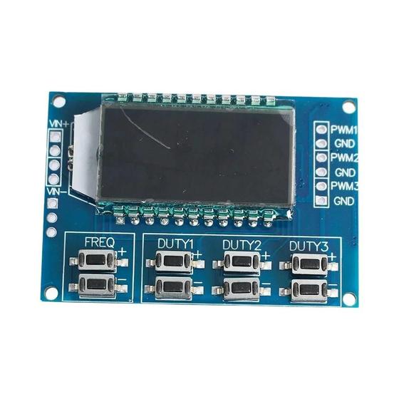 Imagem de Módulo Gerador De Sinal PWM Ajustável Display LCD 1Hz-150Khz 3.3V-30V Ciclo De Trabalho De
