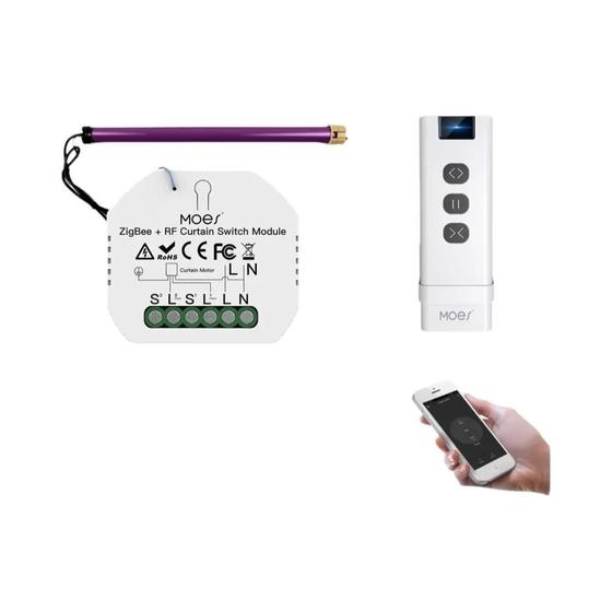 Imagem de Módulo Interruptor de Cortina Inteligente Zigbee/RF433 - Smart Life/Tuya App
