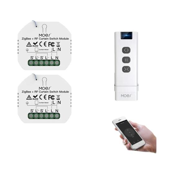 Imagem de Módulo Interruptor de Cortina Inteligente Zigbee/RF433 - Smart Life/Tuya App