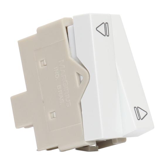 Imagem de Módulo Interruptor  Duplo Pulsador com Reversão Infiniti Branco Margirius