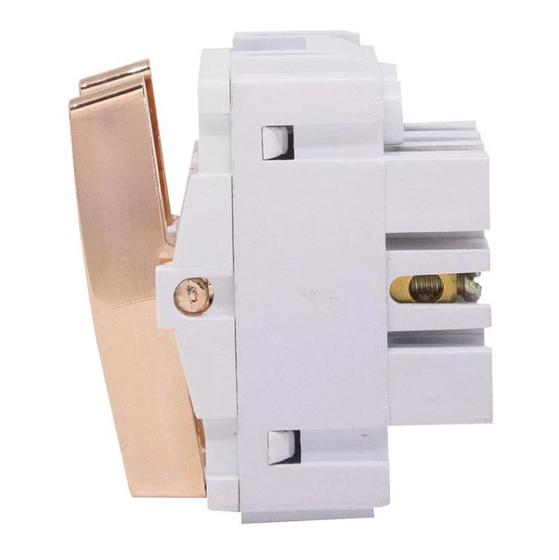 Imagem de Módulo Interruptor Duplo Simples Rose Gold NOVARA 