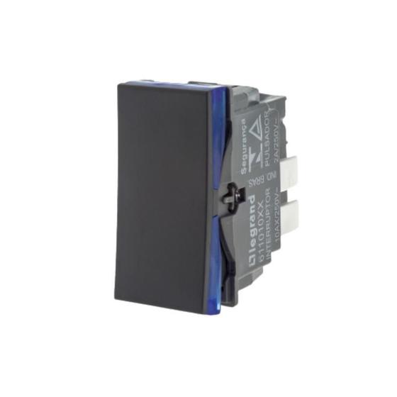 Imagem de Modulo Interruptor Simples 10A Preto Pial Plus +