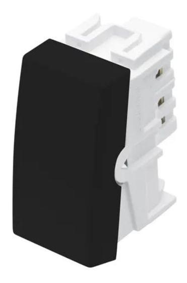 Módulo Interruptor Simples Preto 16A/250V - Fame Imagem de Módulo Interruptor Simples Preto 16A/250V - Fame