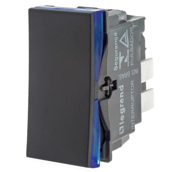 Imagem de Módulo Interruptor Simples Preto 611010PT Pial Plus+