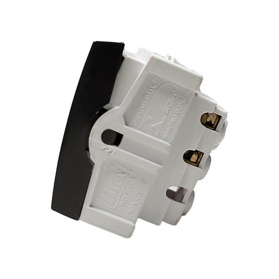 Imagem de Modulo Interruptor Simples Recta Satin (Fosco) Grafite Blux