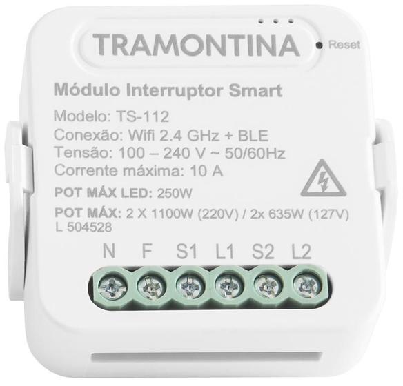 Imagem de Módulo Interruptor Smart Tramontina com 2 Canais