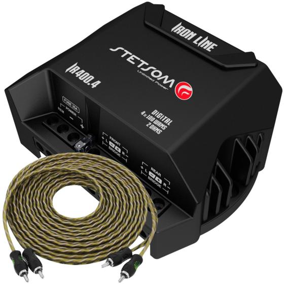 Imagem de Modulo Ir400.4 Stetsom 400w + Cabo Rca 5m Injetado S300 Pro